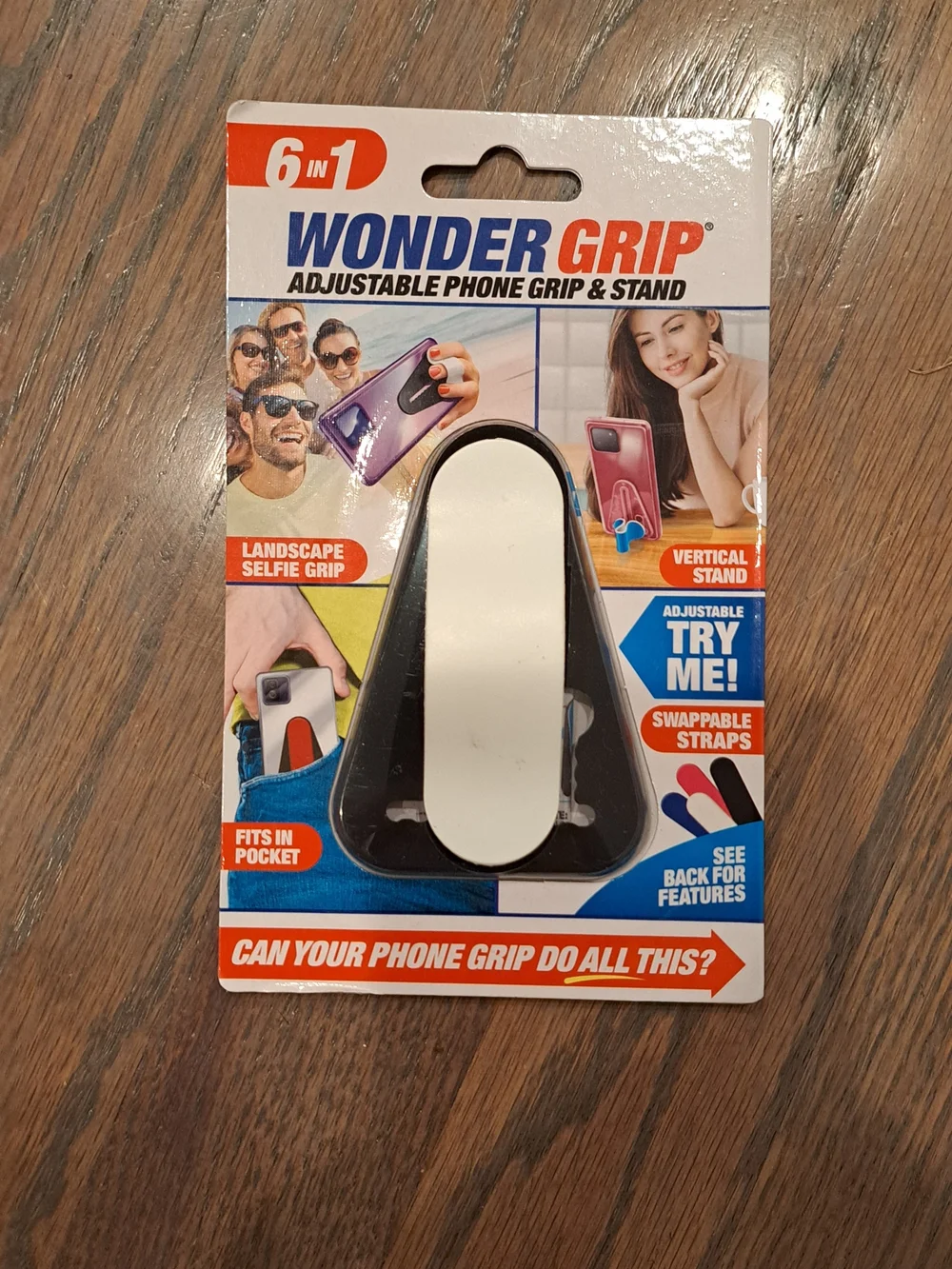 Adjustable Phone Grip & Stand - White